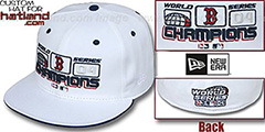 Red Sox WS CHAMPS SCOREBOARD White Fitted Hat by New Era