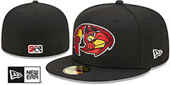 Red Wings MILB MARVEL DEFENDERS Black Fitted Hat by New Era