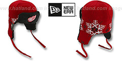 Red Wings SNOWFLAKE TRAPPER Red-Black Knit Hat by New Era