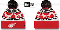 Red Wings THE-MOOSER Knit Beanie Hat by New Era