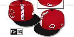 Reds BEELINE Red-Black Fitted Hat by New Era