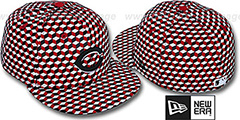 Reds CUE-BERT Red-Black-White Fitted Hat by New Era