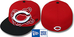 Reds DUBCHA Red-Black Fitted Hat by New Era