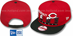 Reds SLICE-N-DICE SNAPBACK Red-Black Hat by New Era