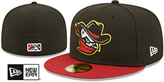 River Bandits MILB ONFIELD HOME Black-Burgundy Fitted Hat by New Era