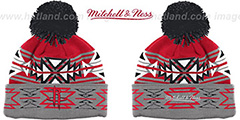 Rockets GEOTECH Knit Beanie by Mitchell and Ness