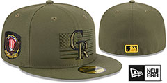 Rockies 2023 ARMED FORCES STARS N STRIPES Hat by New Era