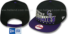 Rockies SLICE-N-DICE SNAPBACK Black-Purple Hat by New Era