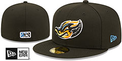 RubberDucks MILB ONFIELD HOME Black Fitted Hat by New Era