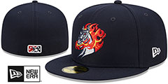 Rumble Ponies MILB MARVEL DEFENDERS Navy Fitted Hat by New Era