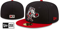 Rumble Ponies MILB ONFIELD ALTERNATE Navy-Red Fitted Hat by New Era