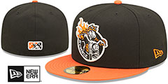 Rumble Ponies THEME NIGHT Black-Orange Fitted Hat by New Era