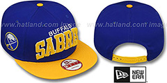 Sabres CHENILLE-ARCH SNAPBACK Royal-Gold Hat by New Era