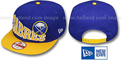 Sabres STOKED SNAPBACK Royal-Gold Hat by New Era