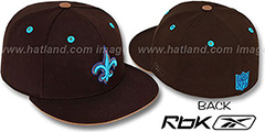 Saints KOLORS Brown Fitted Hat by Reebok