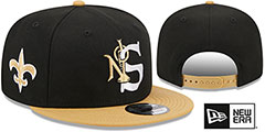 Saints NFL LIGATURE SNAPBACK Black-Gold Hat by New Era