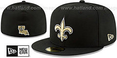 Saints NFL TEAM-BASIC Black Fitted Hat by New Era