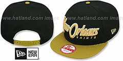 Saints SNAP-IT-BACK SNAPBACK Black-Gold Hat by New Era