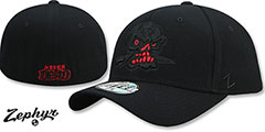 San Christobal DHS X-LINE Black-Red Fitted Hat by Zephyr