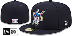 RailRiders MILB MARVEL DEFENDERS Navy Fitted Hat by New Era