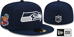 Seahawks 1998 PRO BOWL SIDE-PATCH Royal Fitted Hat by New Era