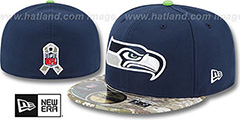 Seahawks 2014 SALUTE-TO-SERVICE Navy-Desert Fitted Hat by New Era