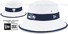 Seahawks 2015 NFL TRAINING BUCKET White Hat by New Era