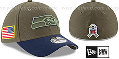 Seahawks 2017 SALUTE-TO-SERVICE FLEX Green-Navy Hat by New Era