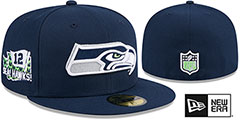 Seahawks 2024 NFL DRAFT Navy Fitted Hat by New Era