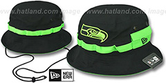 Seahawks ADVENTURE Black Bucket Hat by New Era