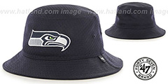 Seahawks BACKBOARD JERSEY BUCKET Navy Hat by Twins 47 Brand