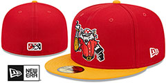 SeaWolves MILB MARVEL DEFENDERS Red-Gold Fitted Hat by New Era