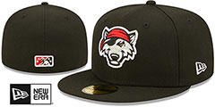 SeaWolves MILB ONFIELD HOME Black Fitted Hat by New Era