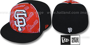 SF Giants ANGLEBAR Black-Orange Fitted Hat by New Era