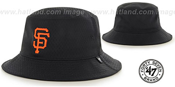 SF Giants BACKBOARD JERSEY BUCKET Black Hat by Twins 47 Brand