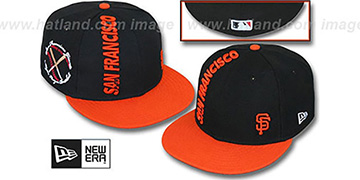 SF Giants BEELINE Black-Orange Fitted Hat by New Era