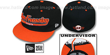 SF Giants CITY-SCRIPT Black-Orange Fitted Hat by New Era