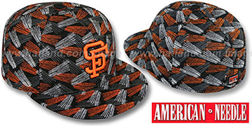 SF Giants FLICKER Black Fitted Hat by American Needle