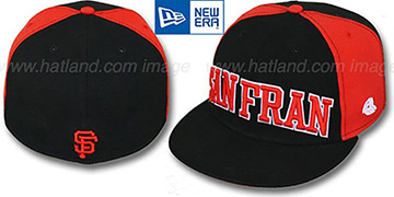 SF Giants JMACK ARCH Black-Orange Fitted Hat by New Era