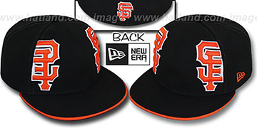 SF Giants MIRROR PANELCUT Black Fitted Hat by New Era