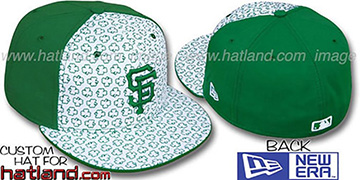 SF Giants ST PATS FLOCKING PINWHEEL White-Kelly Fitted Hat by New Era