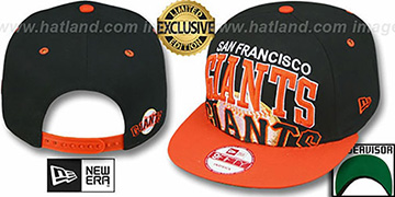 SF Giants SUPER-LOGO ARCH SNAPBACK Black-Orange Hat by New Era