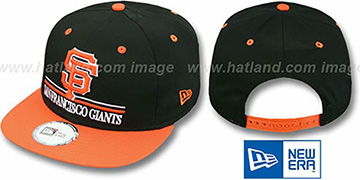 SF Giants UNDERLINE SNAPBACK Black-Orange Hat by New Era