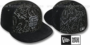 SF Giants VELVET PAISLEY Black Fitted Hat by New Era