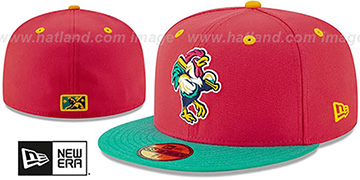 Shorebirds COPA Red-Aqua Fitted Hat by New Era