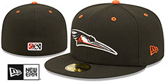 Shorebirds MILB ONFIELD HOME Black Fitted Hat by New Era