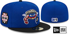 Shuckers MILB MARVEL DEFENDERS SIDE-PATCH Royal-Black Fitted Hat by New Era