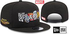 Spiderman WORDMARK SNAPBACK Black Adjustable Hat by New Era