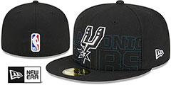 Spurs 2023 NBA DRAFT Black Fitted Hat by New Era