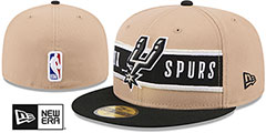 Spurs 2024 NBA DRAFT Camel-Black Fitted Hat by New Era